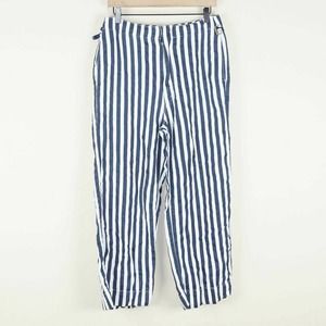 Mother The Cinch Greaser Sea Daze Blue White Striped Pants Womens Sz 32